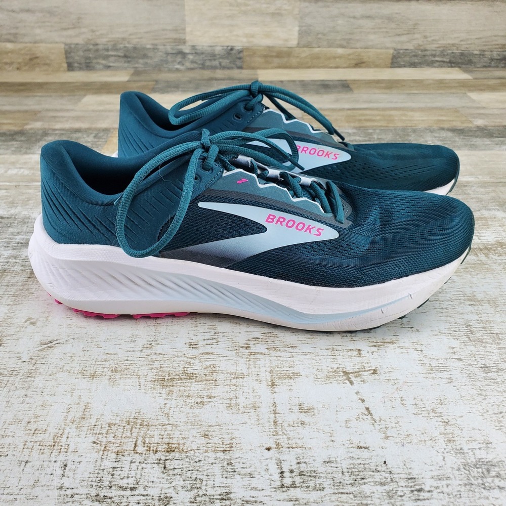 Brooks Anthem 8 Womens Running Shoes Sz 12 B Atlantic Deep Skyway Pink Sneakers